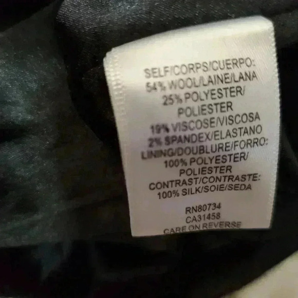 BCBG MAXAZARIA wool tweed and  silk academia dress with bow. Size 2 - Picture 12 of 12